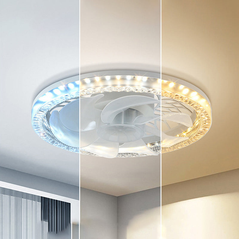 2-i-1 Stille justerbar ventilator med fjernbetjening og lys til sovværelset